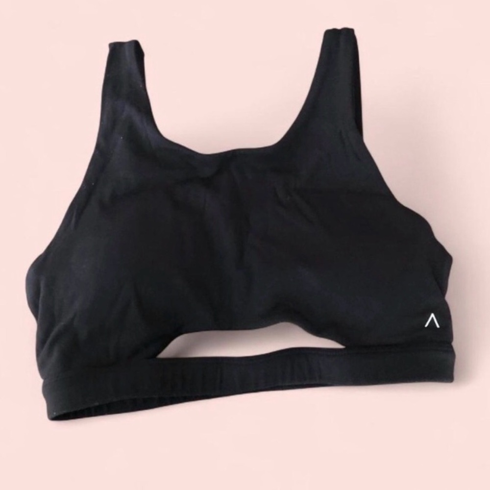 ACTA Black Pullover Sports Bra with Logo for Women Size S - Picture 2 of 8